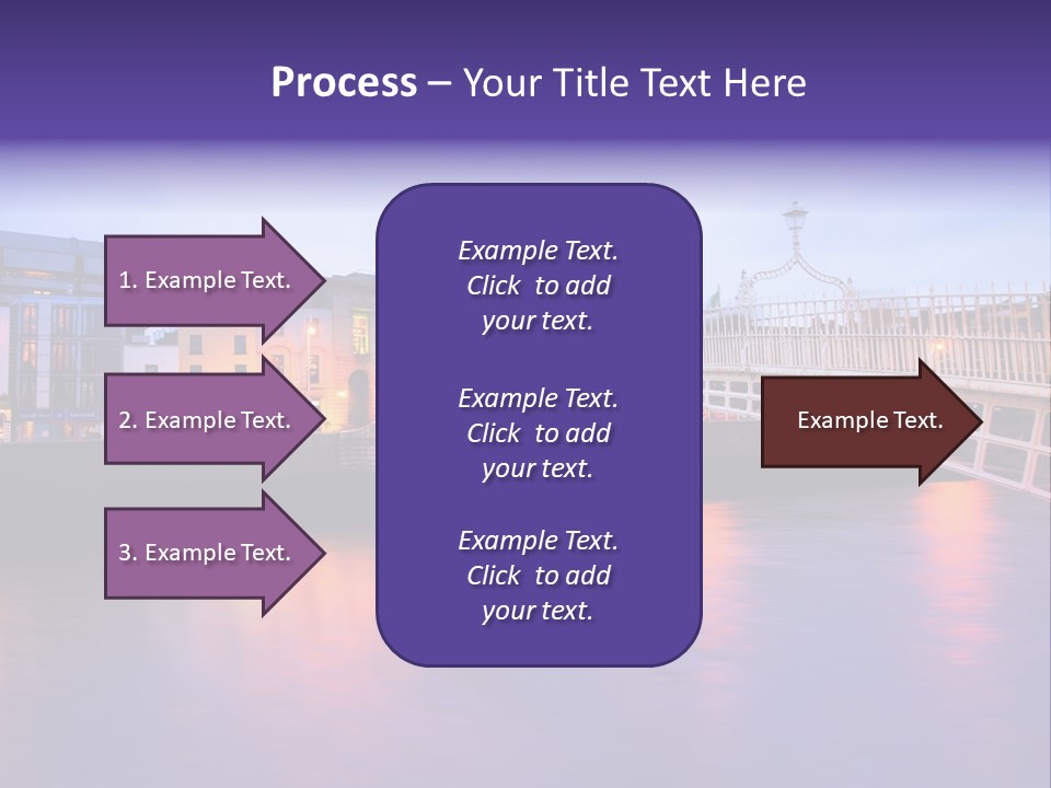 A Bridge Over A Body Of Water With Buildings In The Background PowerPoint Template