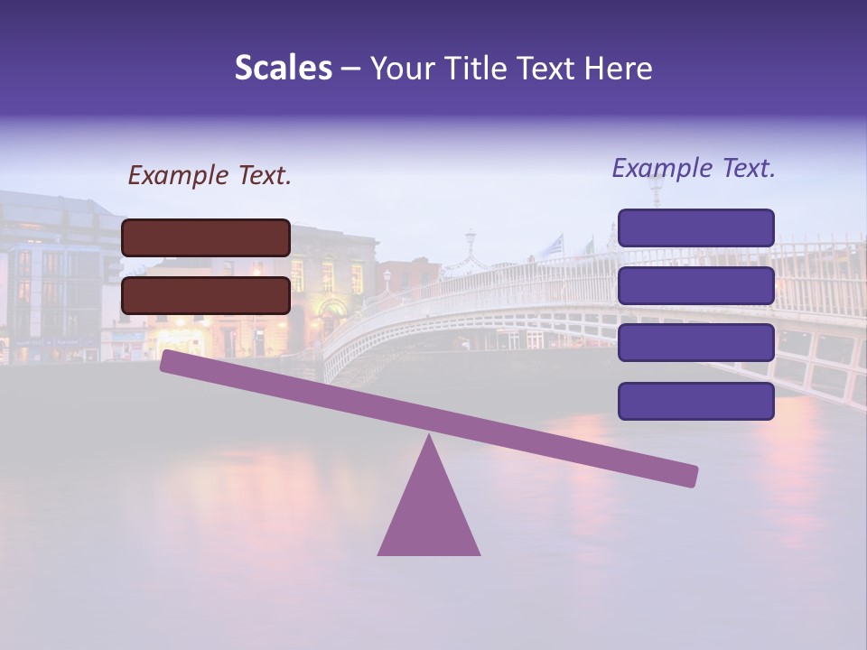 A Bridge Over A Body Of Water With Buildings In The Background PowerPoint Template