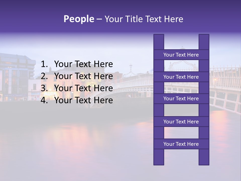 A Bridge Over A Body Of Water With Buildings In The Background PowerPoint Template