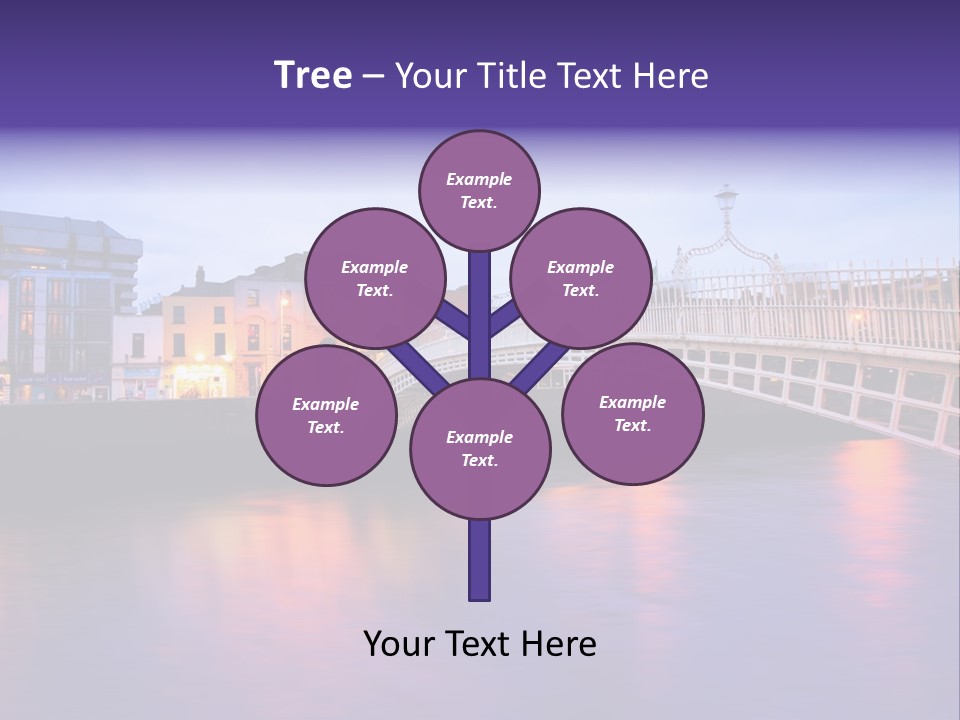 A Bridge Over A Body Of Water With Buildings In The Background PowerPoint Template