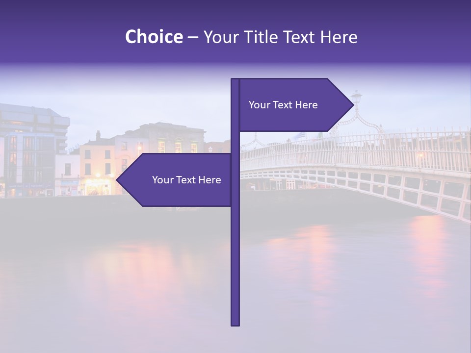 A Bridge Over A Body Of Water With Buildings In The Background PowerPoint Template