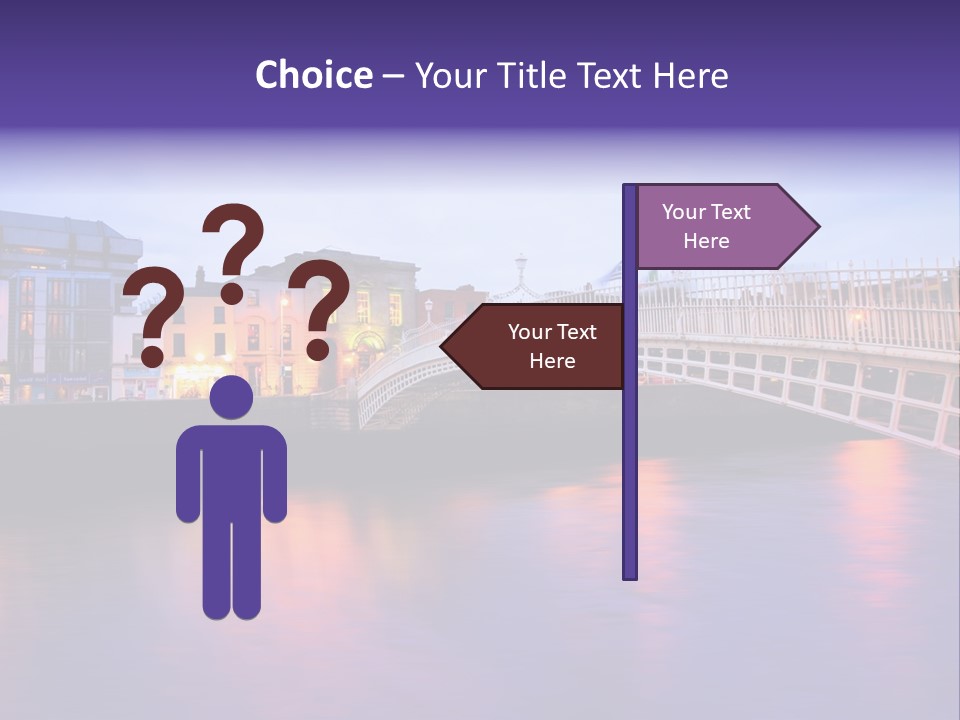 A Bridge Over A Body Of Water With Buildings In The Background PowerPoint Template