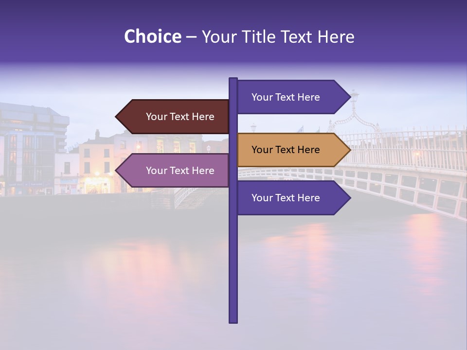 A Bridge Over A Body Of Water With Buildings In The Background PowerPoint Template