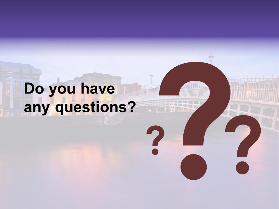 A Bridge Over A Body Of Water With Buildings In The Background PowerPoint Template