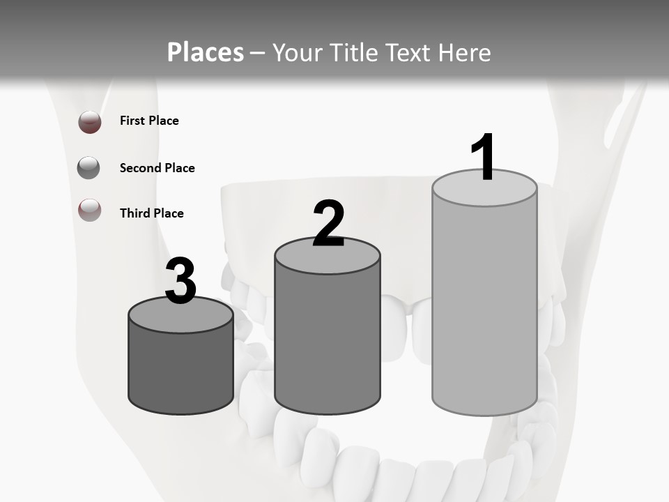 A Teeth Model With A Smile On It's Face PowerPoint Template