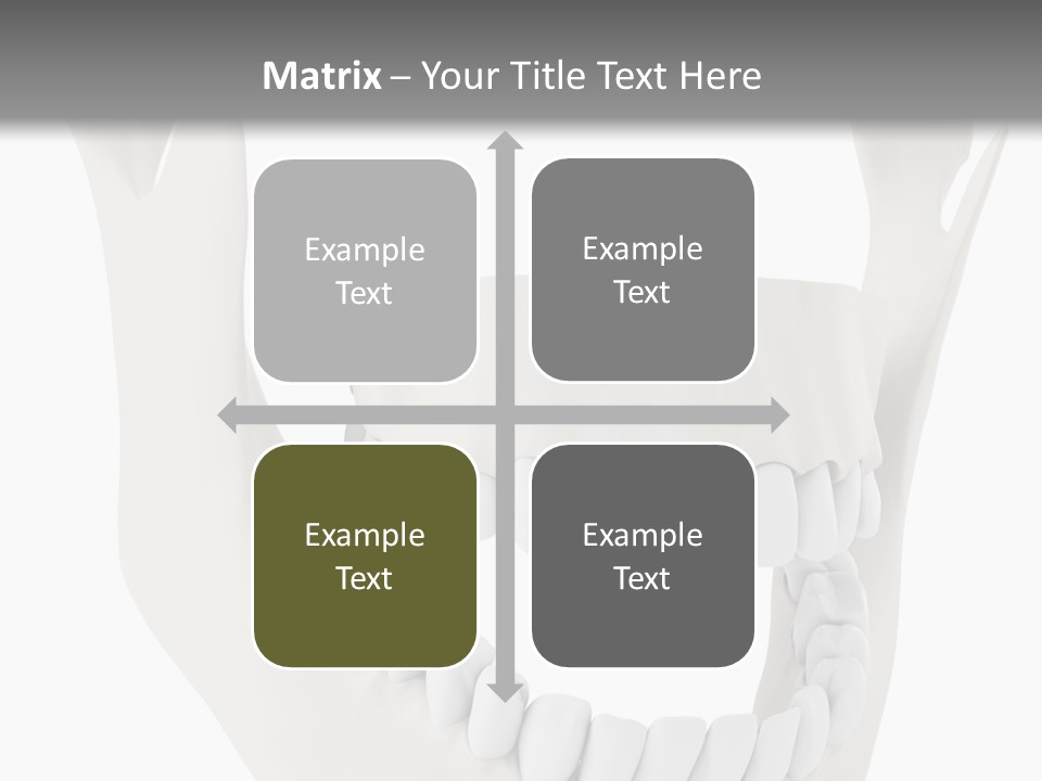 A Teeth Model With A Smile On It's Face PowerPoint Template