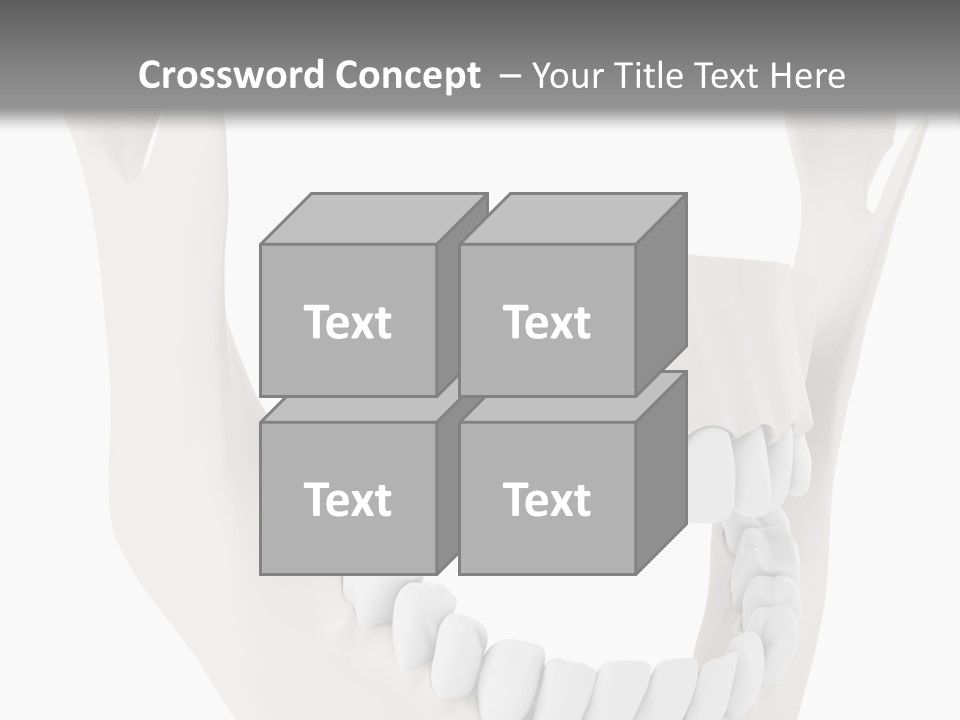 A Teeth Model With A Smile On It's Face PowerPoint Template
