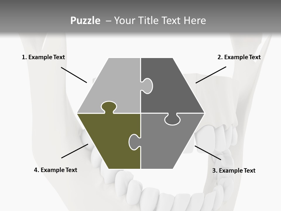 A Teeth Model With A Smile On It's Face PowerPoint Template