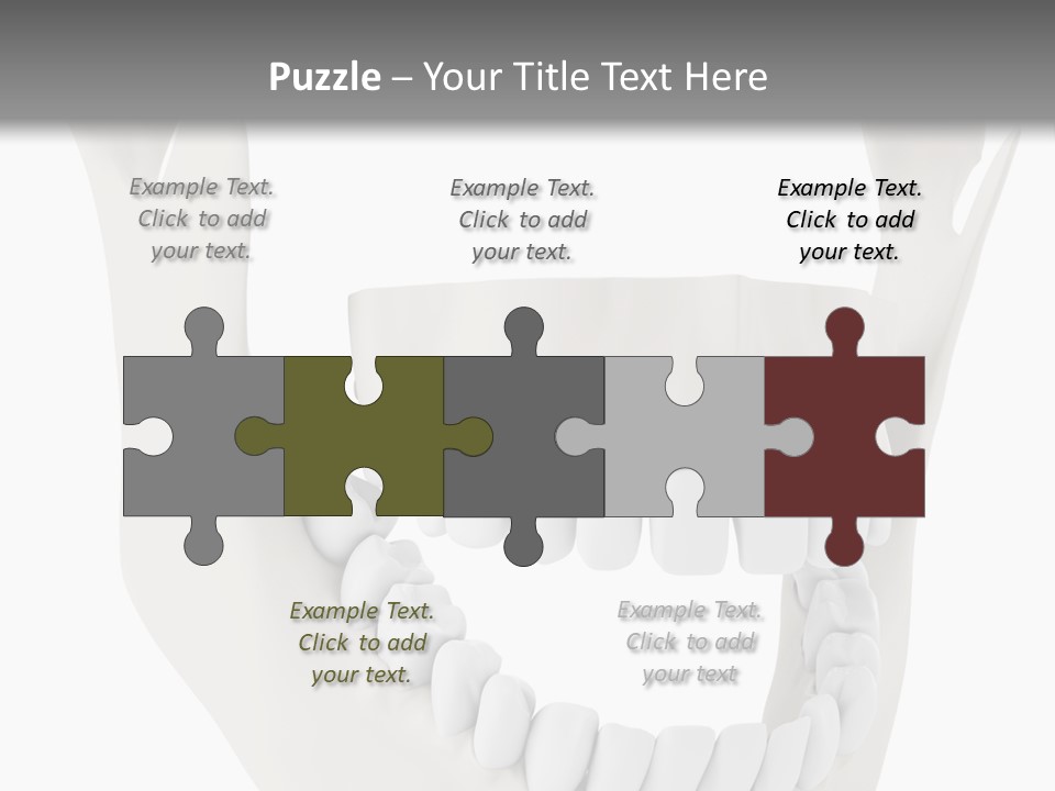 A Teeth Model With A Smile On It's Face PowerPoint Template