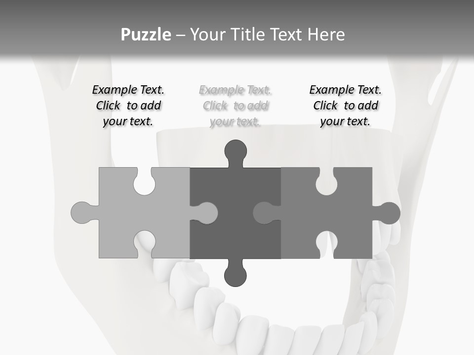 A Teeth Model With A Smile On It's Face PowerPoint Template