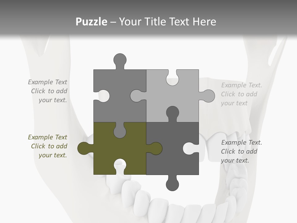 A Teeth Model With A Smile On It's Face PowerPoint Template