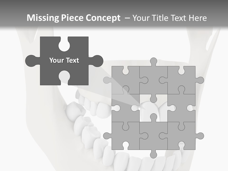 A Teeth Model With A Smile On It's Face PowerPoint Template