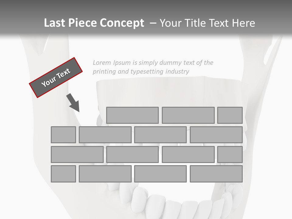 A Teeth Model With A Smile On It's Face PowerPoint Template