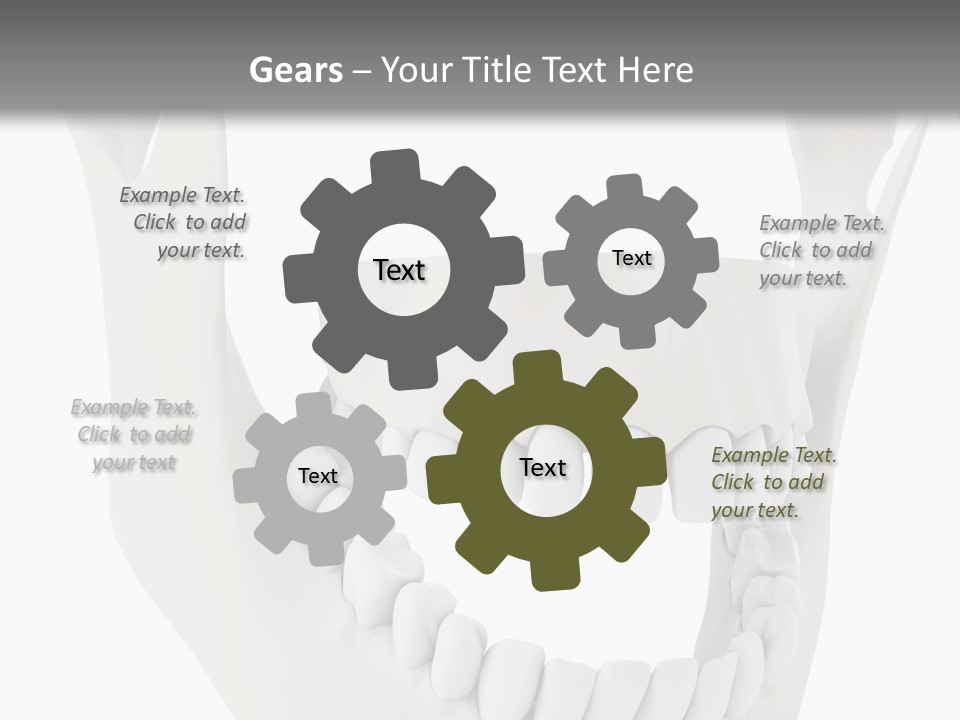 A Teeth Model With A Smile On It's Face PowerPoint Template
