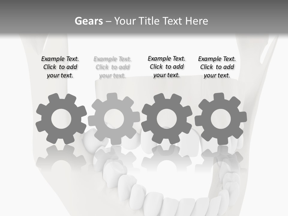 A Teeth Model With A Smile On It's Face PowerPoint Template
