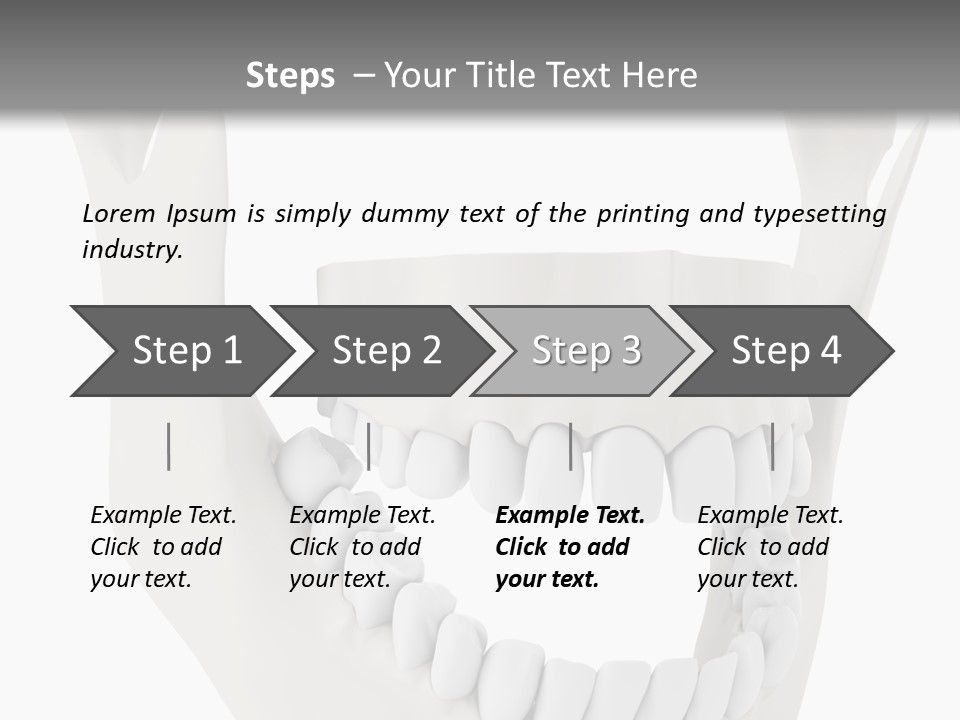 A Teeth Model With A Smile On It's Face PowerPoint Template