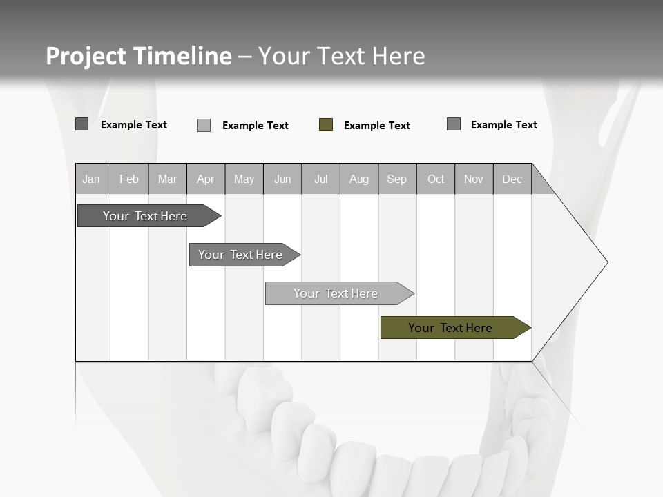 A Teeth Model With A Smile On It's Face PowerPoint Template