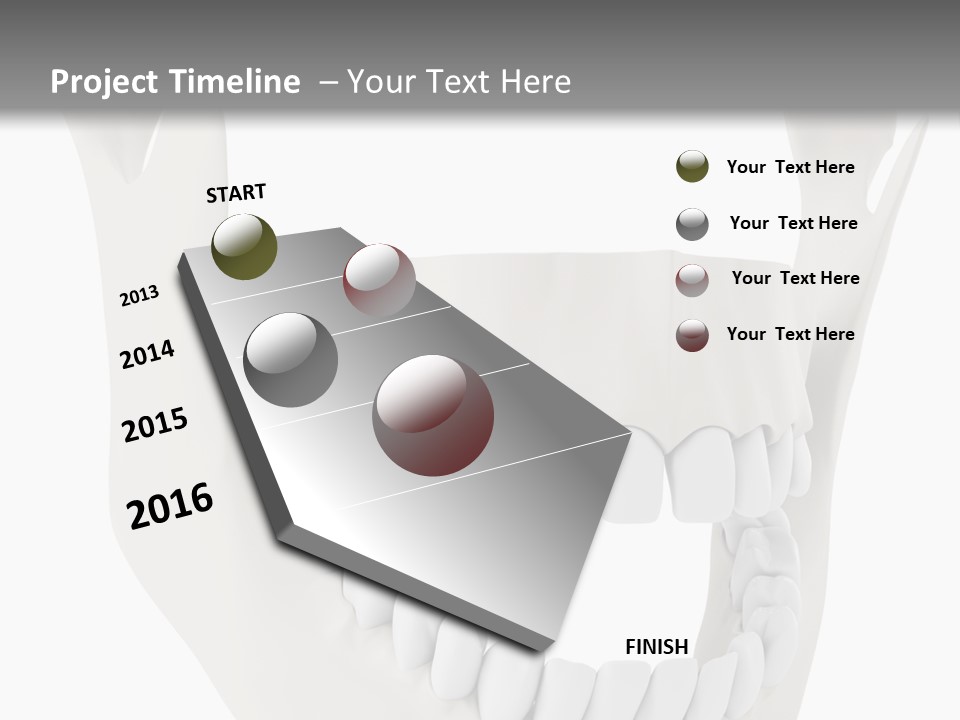 A Teeth Model With A Smile On It's Face PowerPoint Template