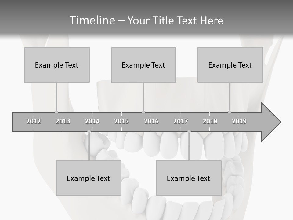 A Teeth Model With A Smile On It's Face PowerPoint Template