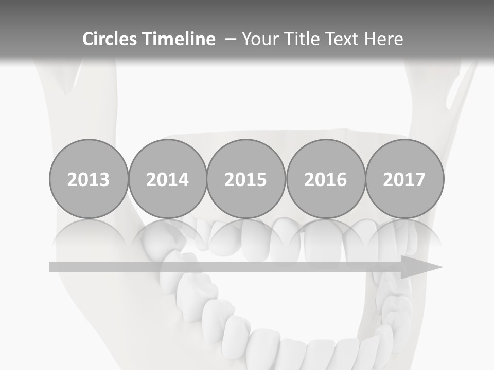 A Teeth Model With A Smile On It's Face PowerPoint Template