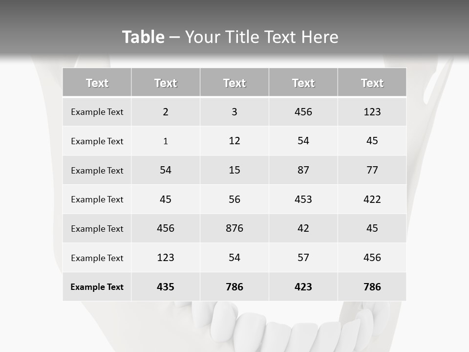 A Teeth Model With A Smile On It's Face PowerPoint Template