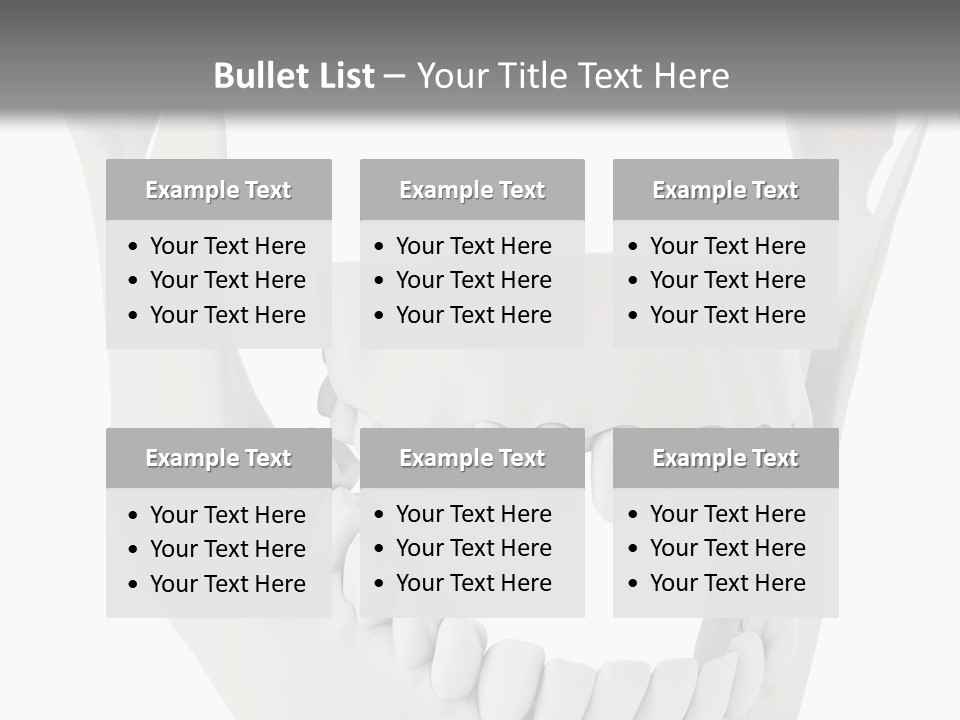 A Teeth Model With A Smile On It's Face PowerPoint Template