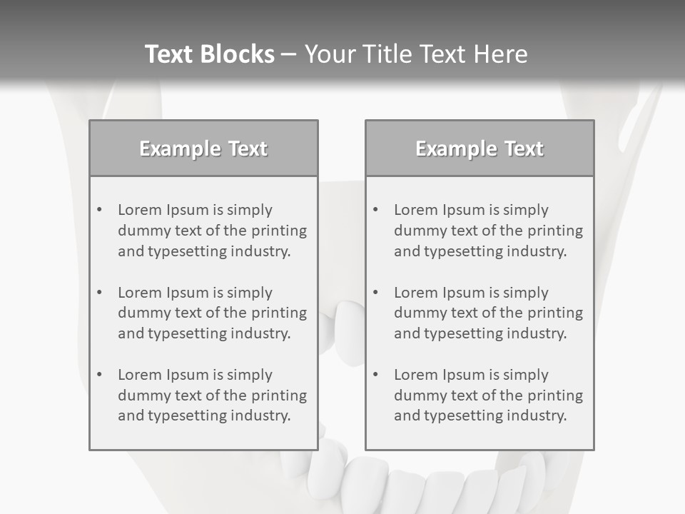 A Teeth Model With A Smile On It's Face PowerPoint Template