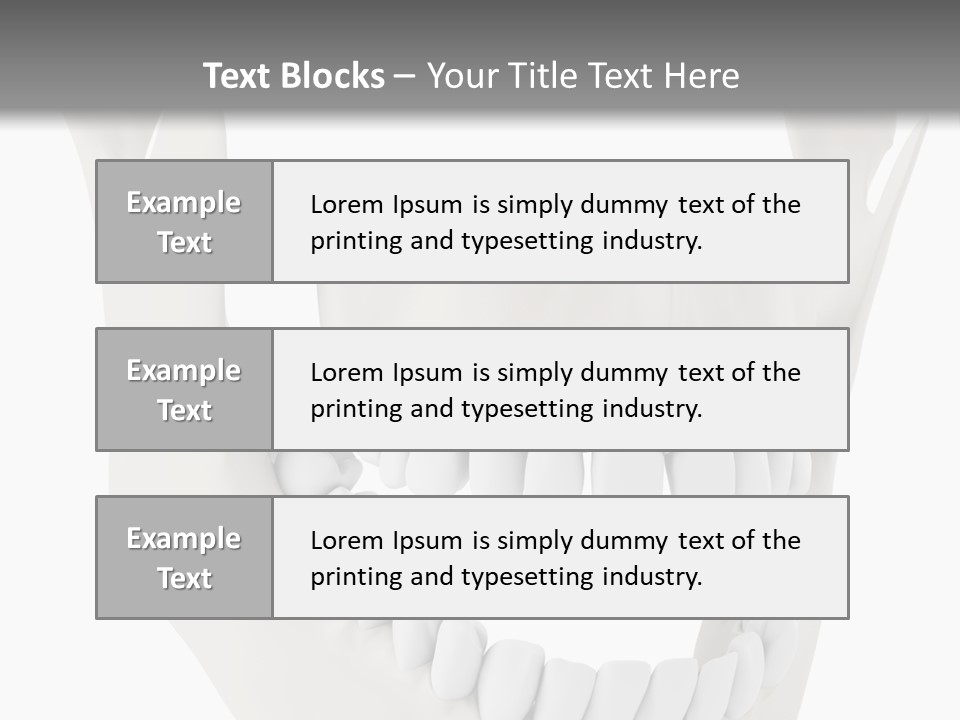 A Teeth Model With A Smile On It's Face PowerPoint Template