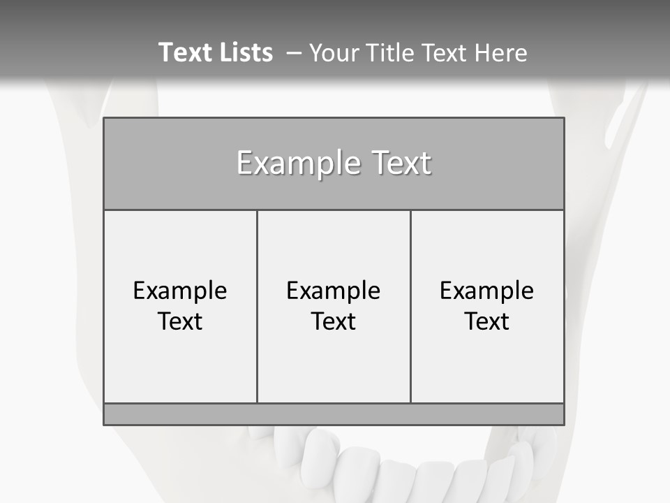 A Teeth Model With A Smile On It's Face PowerPoint Template