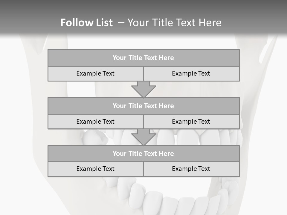 A Teeth Model With A Smile On It's Face PowerPoint Template