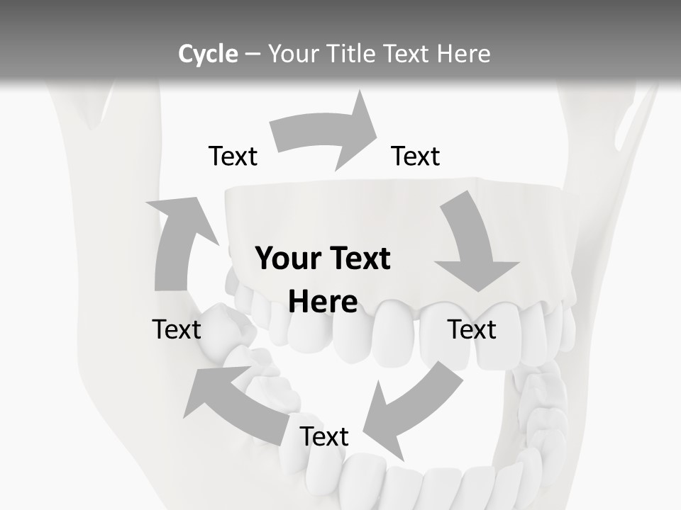 A Teeth Model With A Smile On It's Face PowerPoint Template