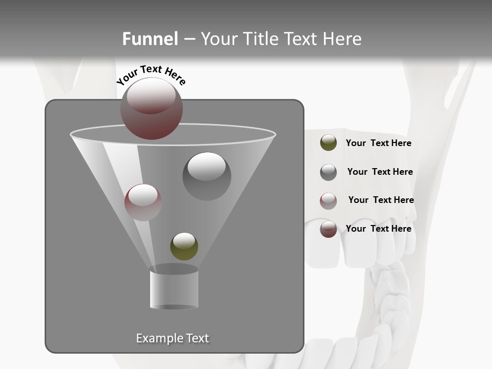 A Teeth Model With A Smile On It's Face PowerPoint Template