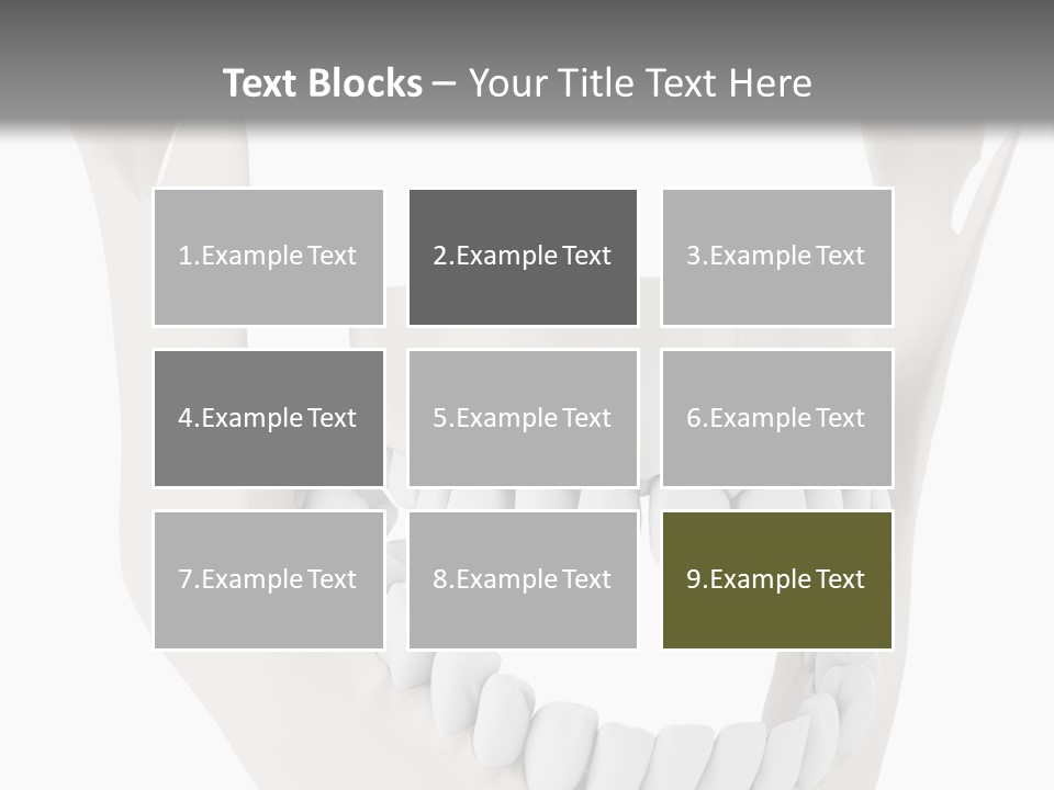 A Teeth Model With A Smile On It's Face PowerPoint Template
