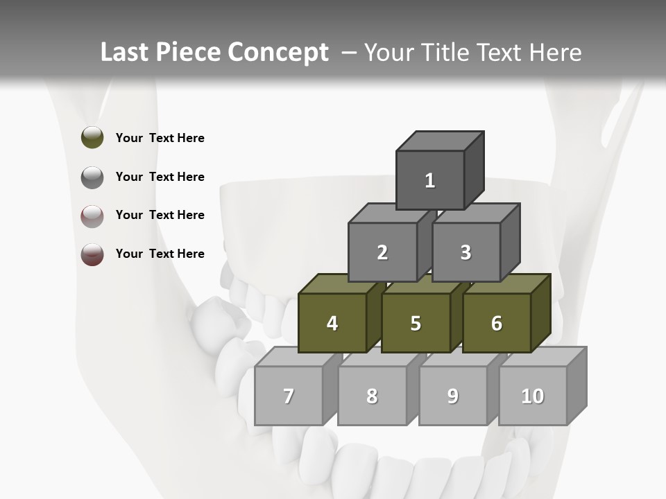 A Teeth Model With A Smile On It's Face PowerPoint Template