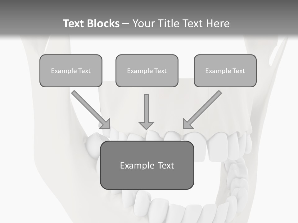 A Teeth Model With A Smile On It's Face PowerPoint Template