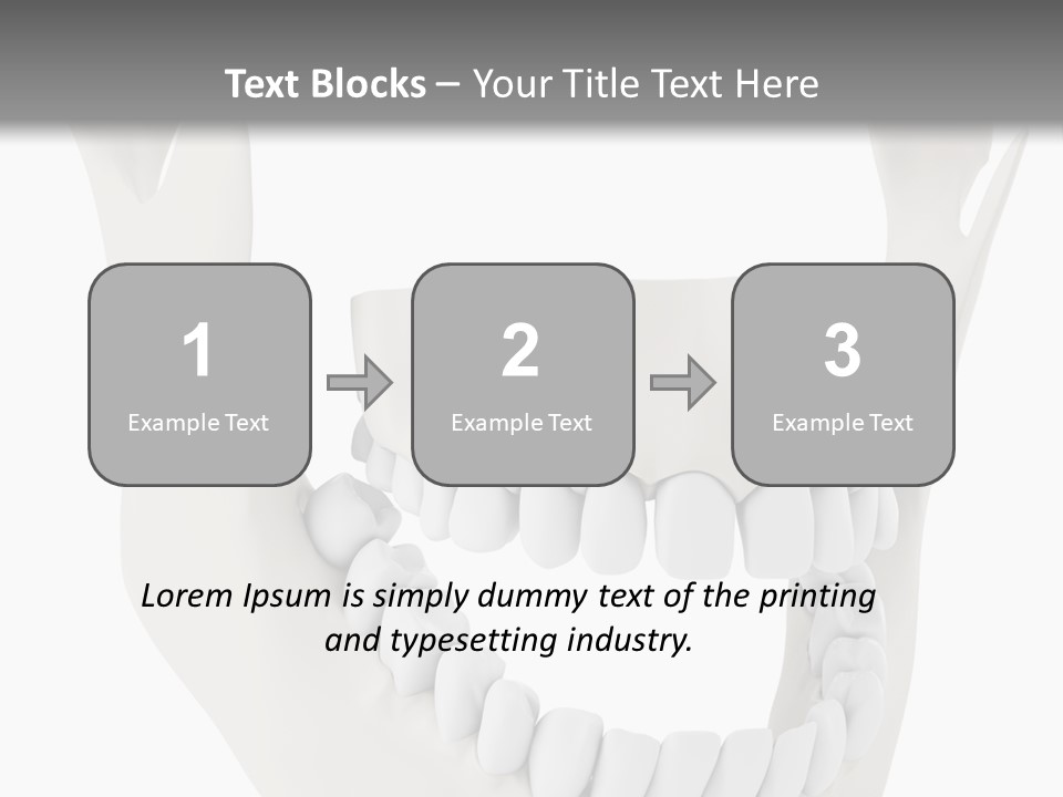 A Teeth Model With A Smile On It's Face PowerPoint Template