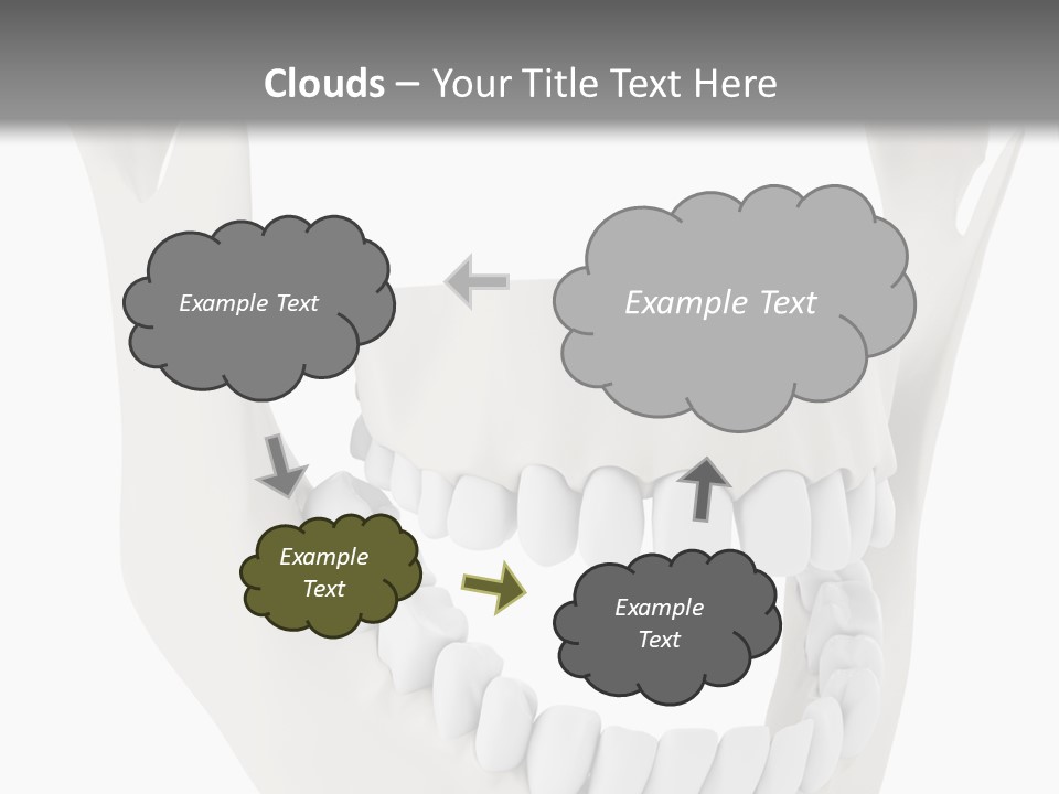 A Teeth Model With A Smile On It's Face PowerPoint Template