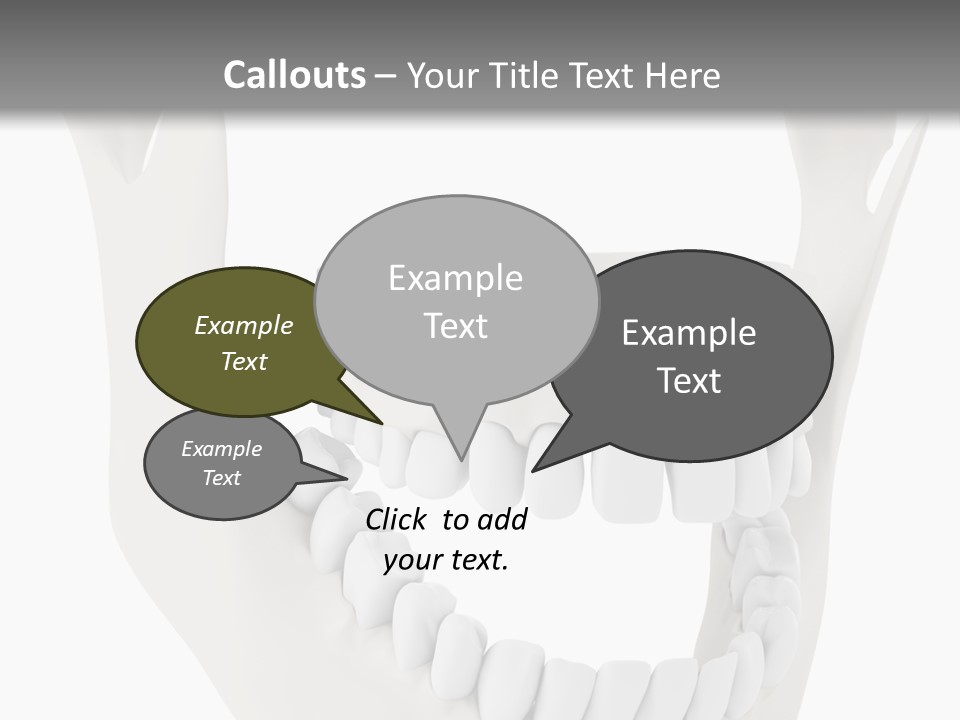 A Teeth Model With A Smile On It's Face PowerPoint Template