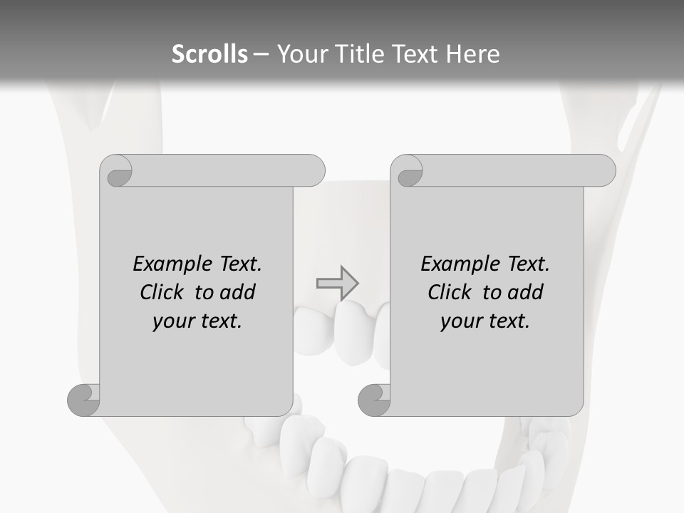 A Teeth Model With A Smile On It's Face PowerPoint Template
