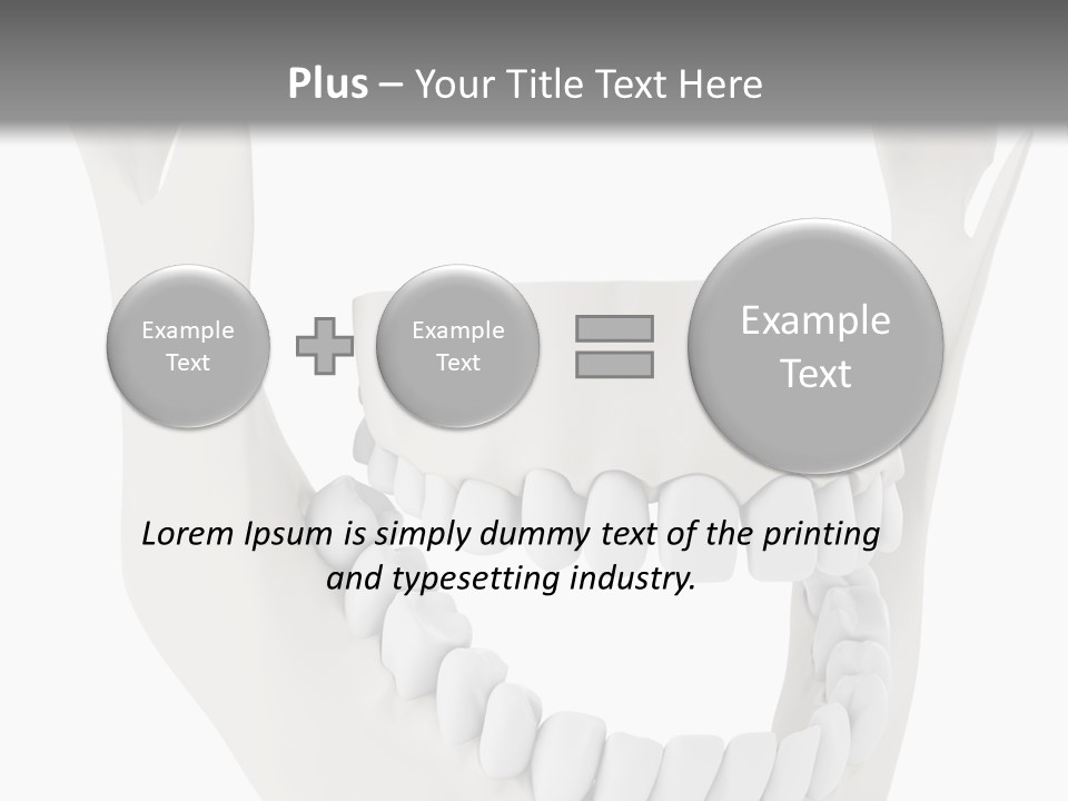 A Teeth Model With A Smile On It's Face PowerPoint Template
