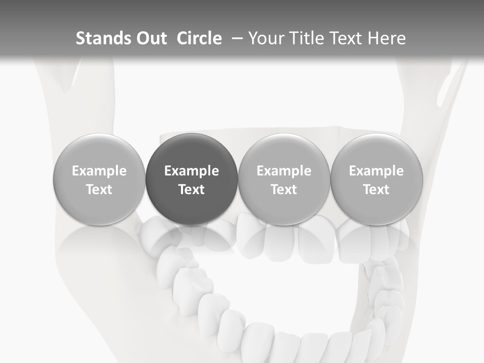 A Teeth Model With A Smile On It's Face PowerPoint Template