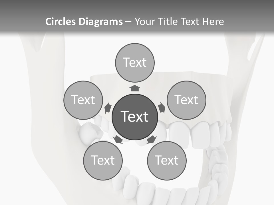 A Teeth Model With A Smile On It's Face PowerPoint Template
