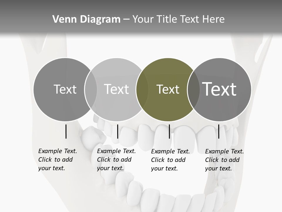 A Teeth Model With A Smile On It's Face PowerPoint Template