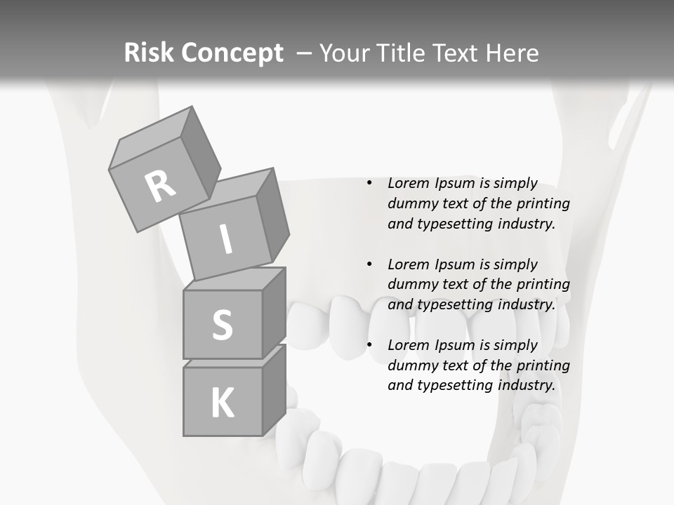 A Teeth Model With A Smile On It's Face PowerPoint Template
