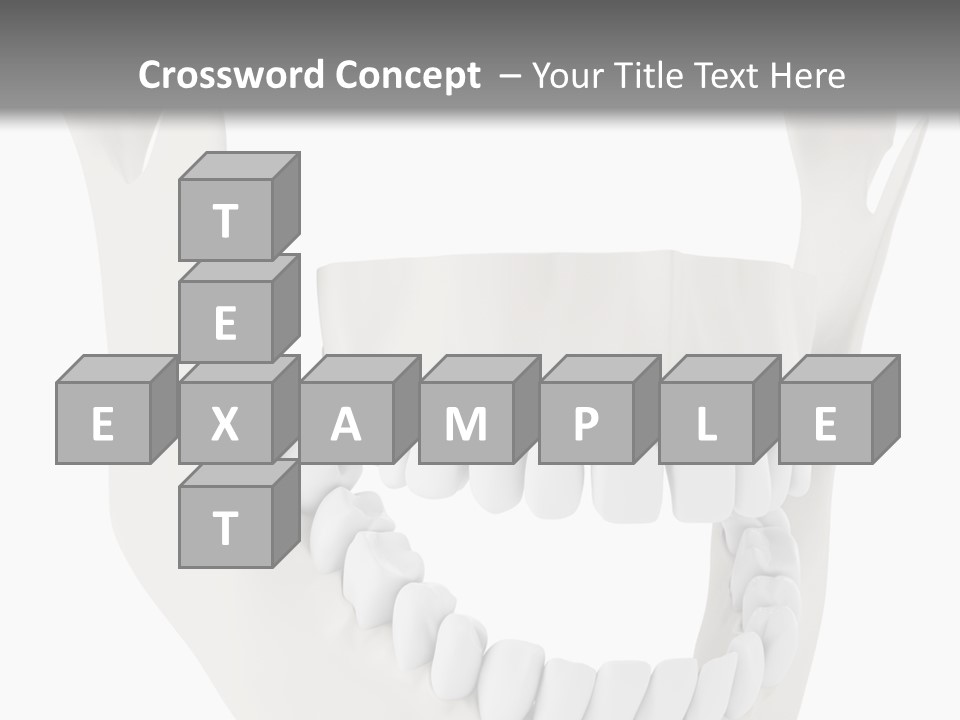 A Teeth Model With A Smile On It's Face PowerPoint Template