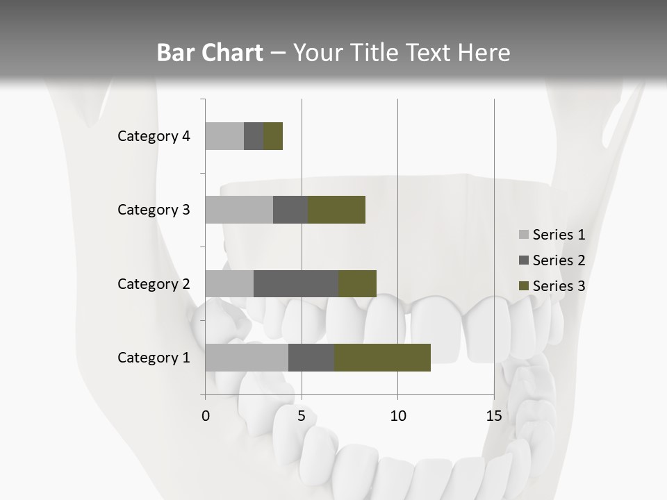 A Teeth Model With A Smile On It's Face PowerPoint Template