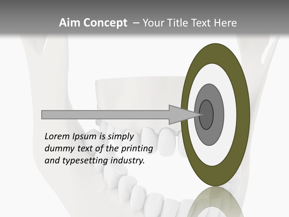 A Teeth Model With A Smile On It's Face PowerPoint Template
