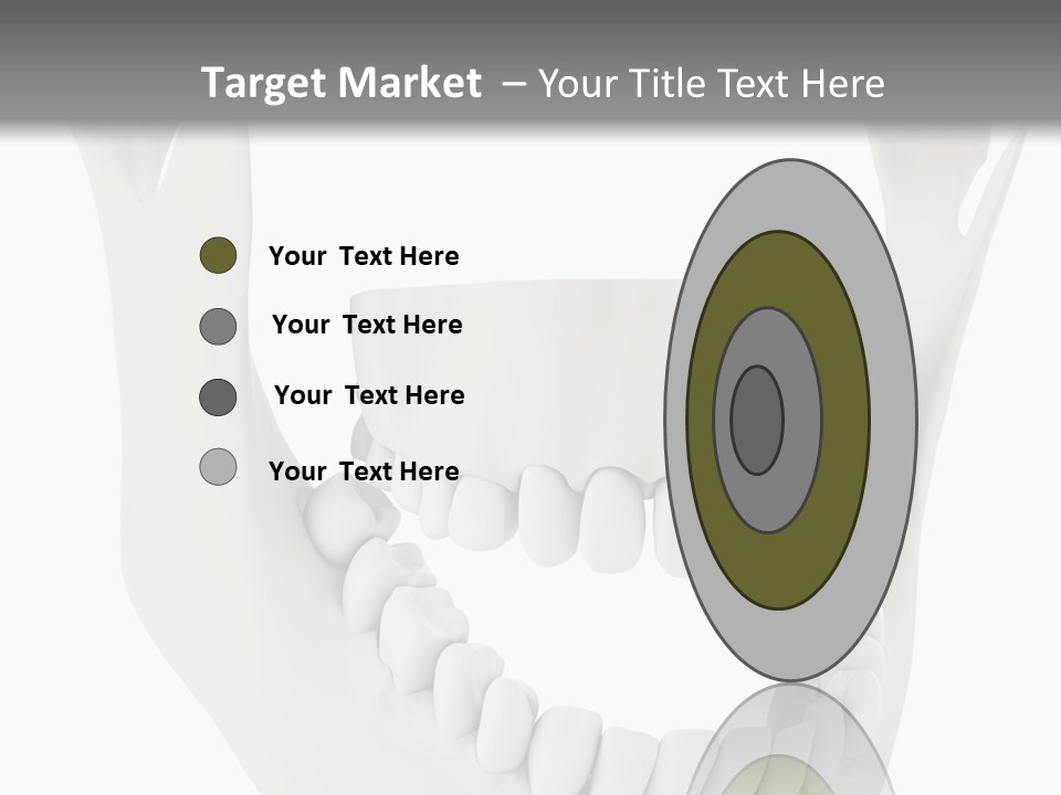 A Teeth Model With A Smile On It's Face PowerPoint Template