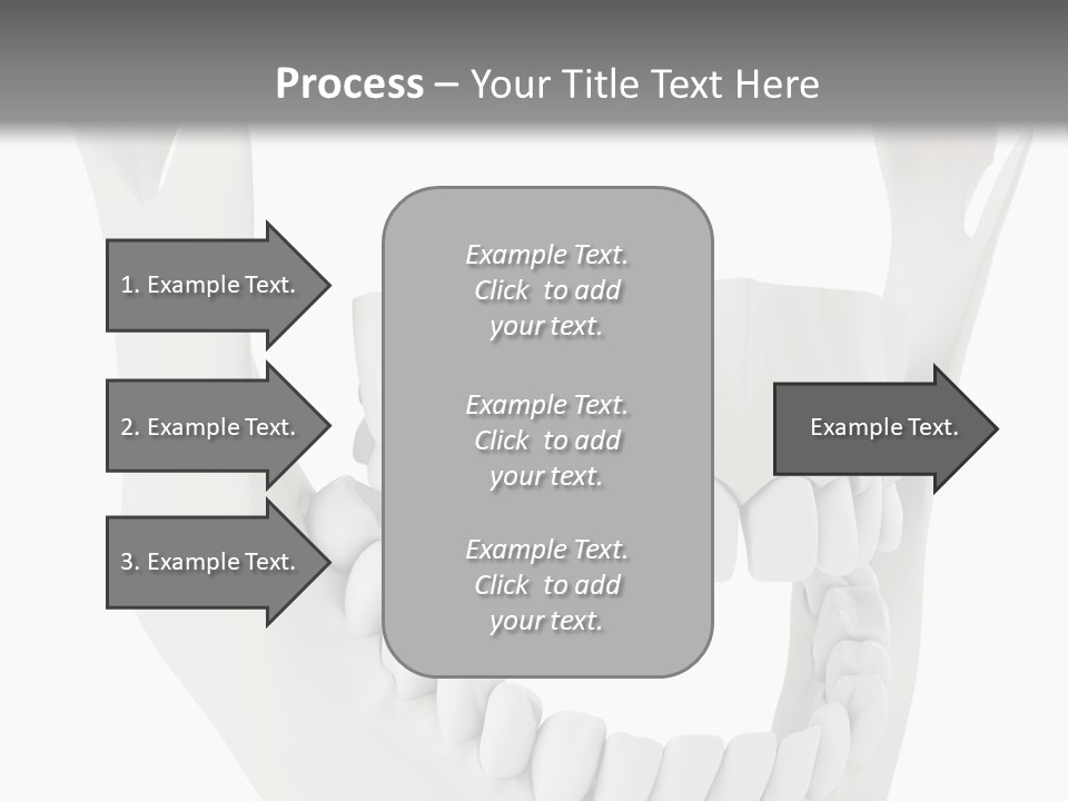 A Teeth Model With A Smile On It's Face PowerPoint Template