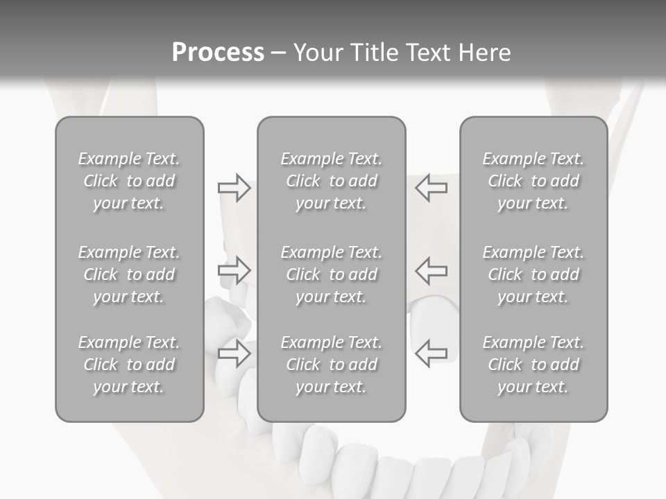 A Teeth Model With A Smile On It's Face PowerPoint Template